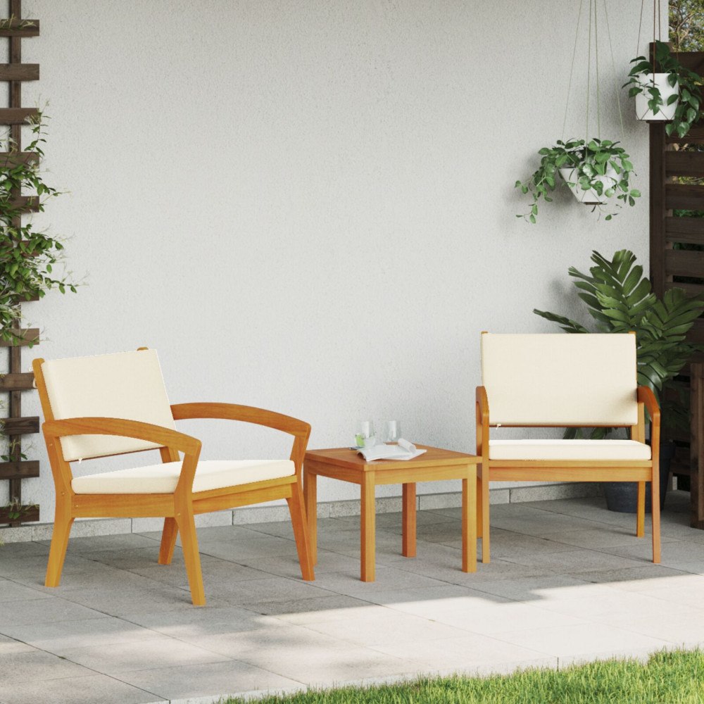 vidaXL Bistroset 3 st Brun Polyester