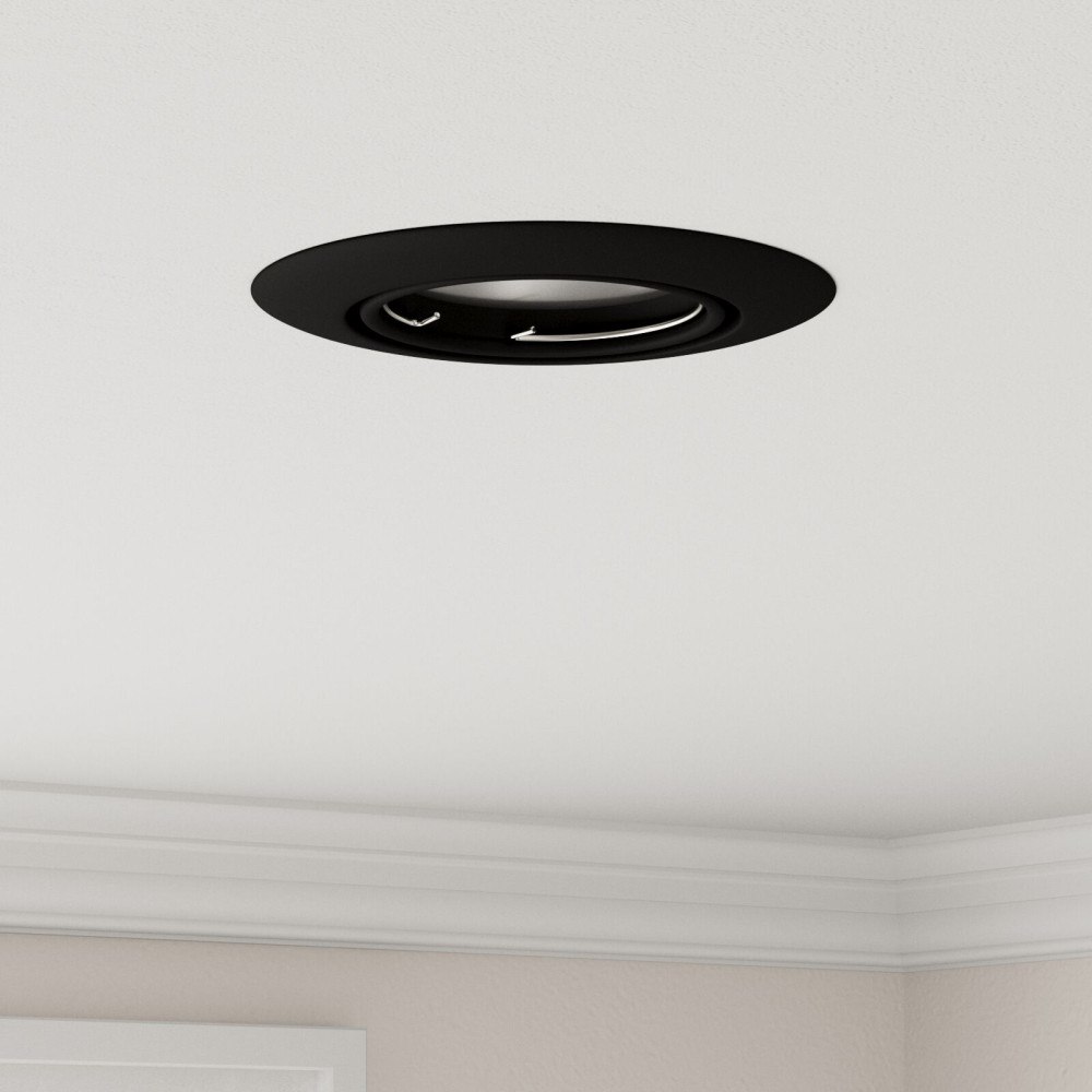 vidaXL Inbyggda Spotlights 12 st Runda GU10 Svart Ø90 mm Stål