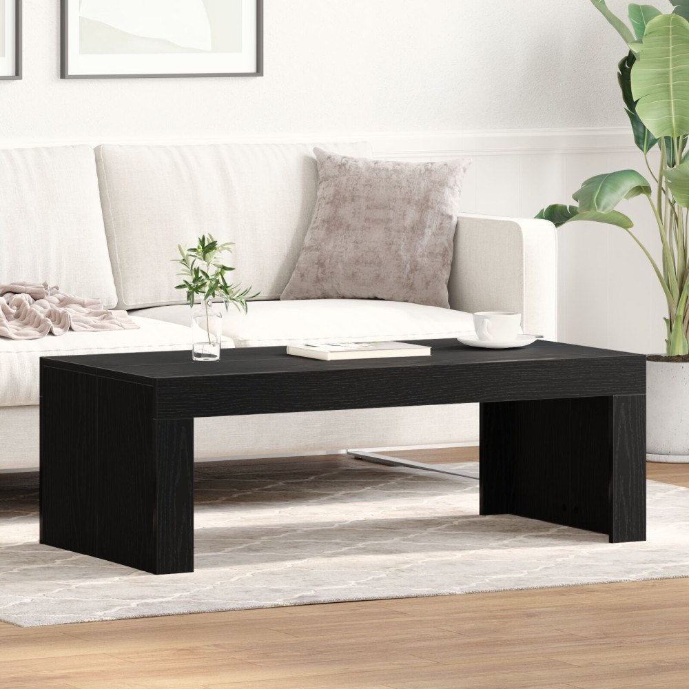 vidaXL Kaffeebord Svart Ek 102x50x35 cm Konstruerat trä