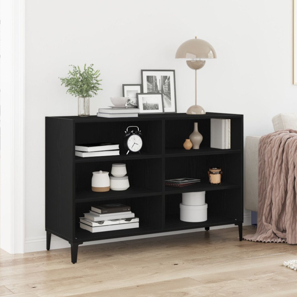 vidaXL Skåp Svart Ek 103,5x35x70 cm Konstruerat trä
