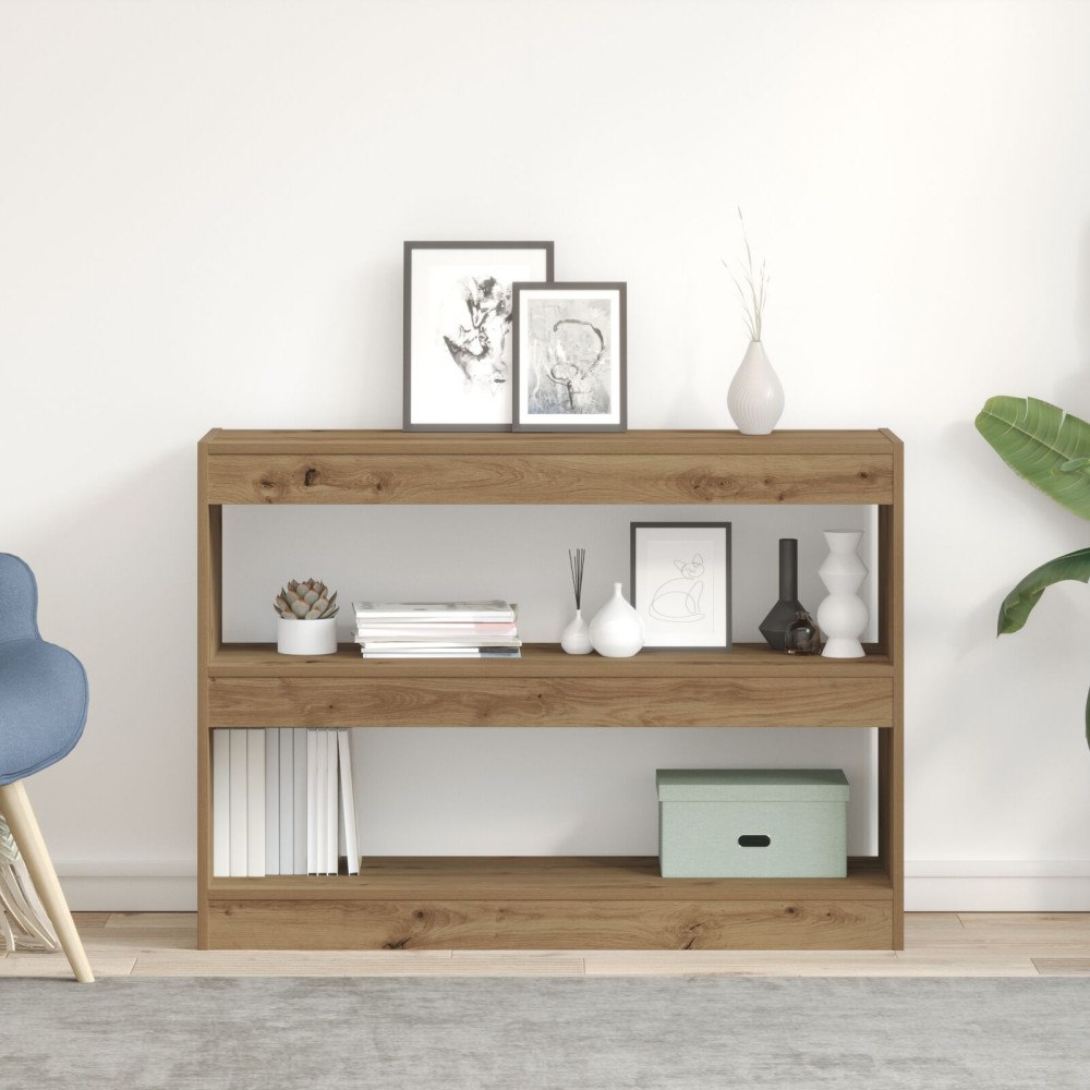 vidaXL Bokhylla/Rumsavdelare - Artisan Ek - 100x30x72 cm - Tillverkad av konstruerat trä