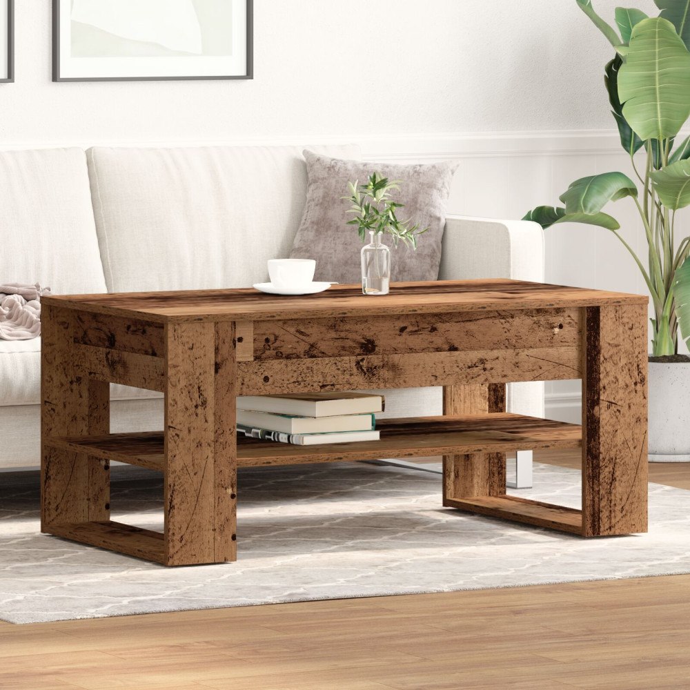 vidaXL Kaffebord Gamla trä 102x55x45 cm Konstruerat trä