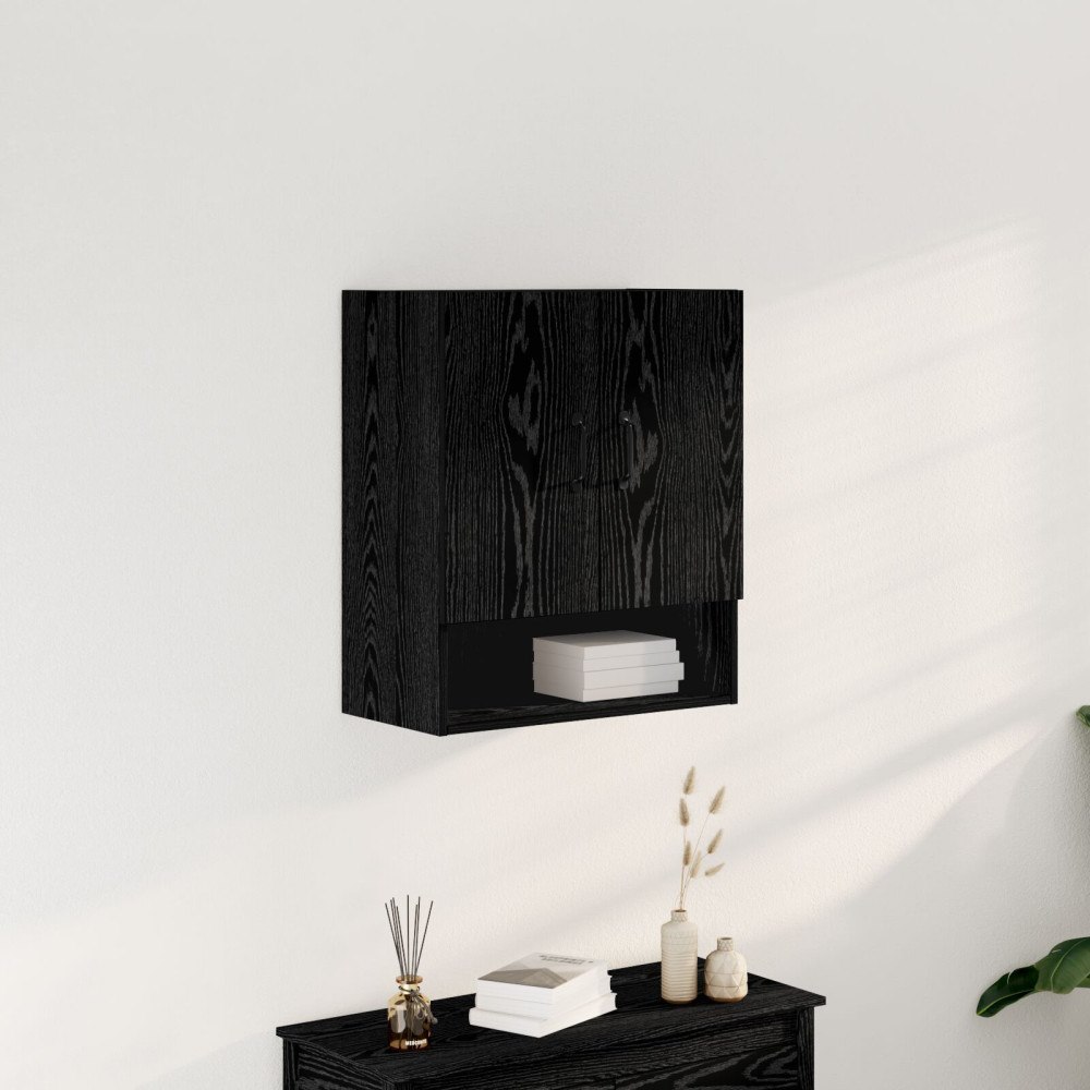 vidaXL Väggskåp Svart ek 60 x 30 x 70 cm Konstruerat trä