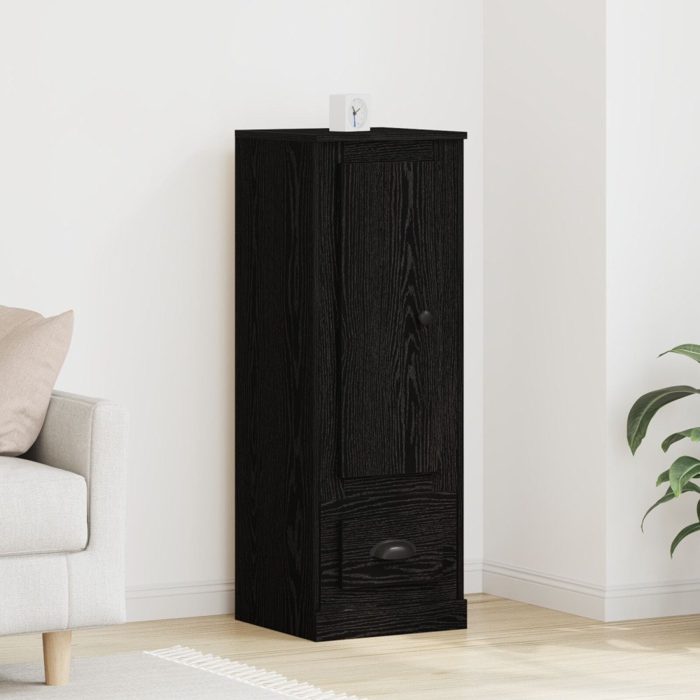 vidaXL Högskåp svart ek 36x35,5x103,5 cm konstruerat trä