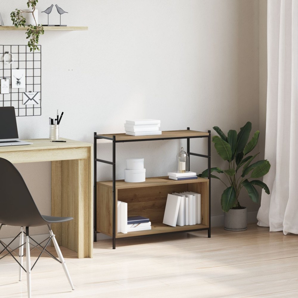 vidaXL Bokskåp Artisian Ek 80x30x78,5 cm Konstruerat trä