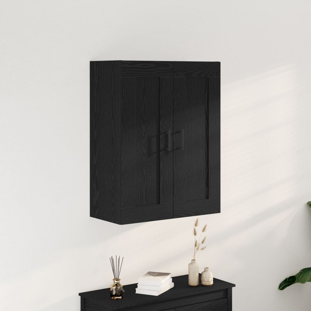 vidaXL Högskåp svart ek 69,5x34x90 cm konstruerat trä
