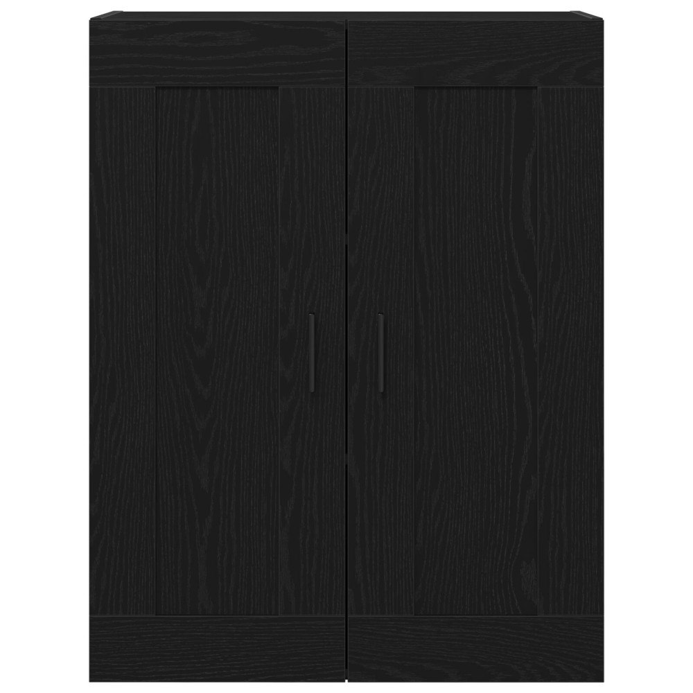 vidaXL Väggmonterat Skåp Svart Ek 69,5x34x90 cm Trä