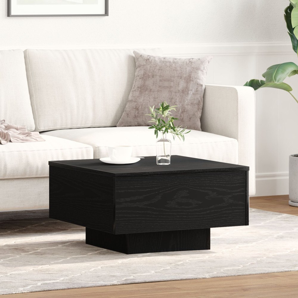vidaXL Svart Ek Kaffebord 55x55x31 cm i konstruerat trä