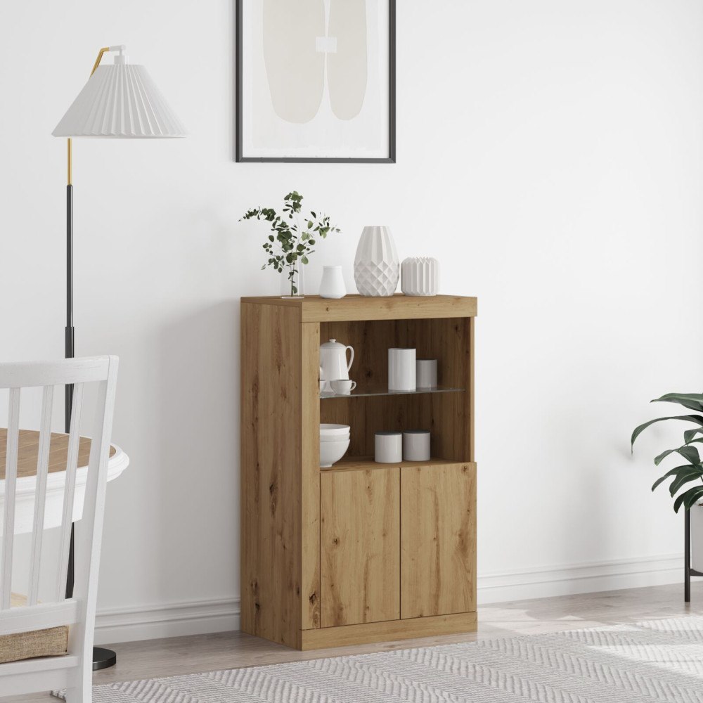vidaXL Sidokabinett artisan ek 60.5 x 37 x 100 cm Konstruerat trä