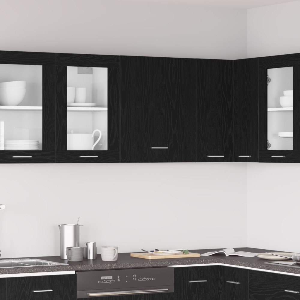 vidaXL Svart Ek Hängande Skåp 50x31x60 cm Tillverkat av Konstruerat Trä