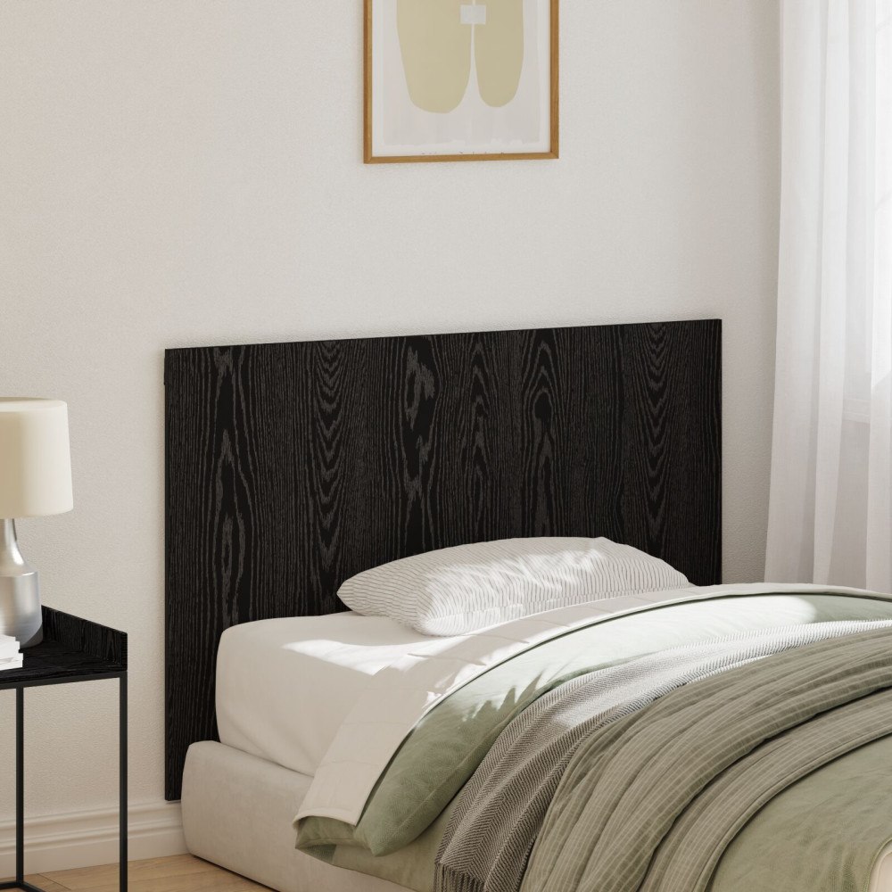 vidaXL Sänggavel svart ek 120x1,5x80 cm konstruerat trä