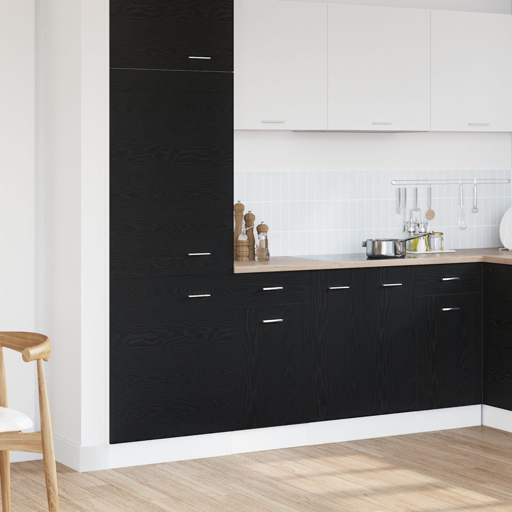 vidaXL Lådhurts - Svart ek, 40x46x81,5 cm, Tillverkad av konstruerat trä