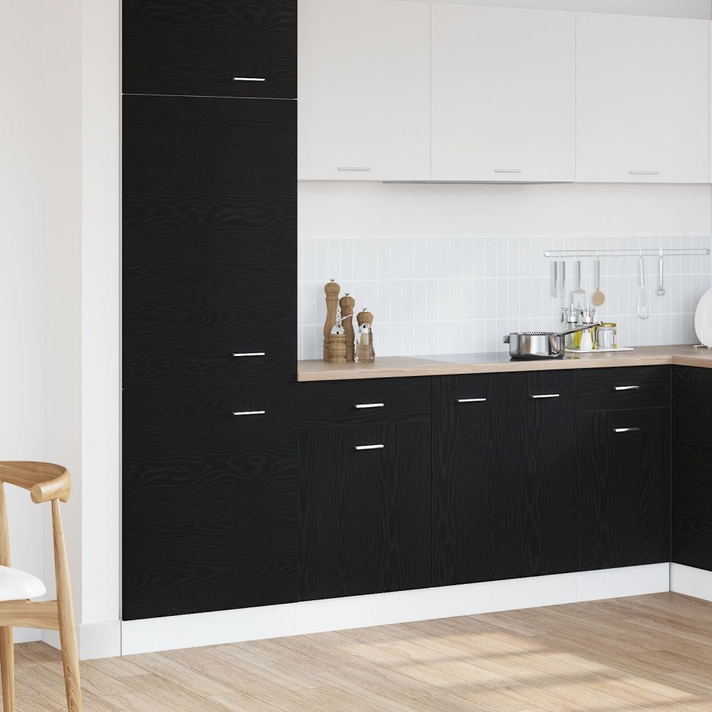 vidaXL Svart Ek Lådskåp - 50x46x81.5 cm, Tillverkat av Konstruerat trä