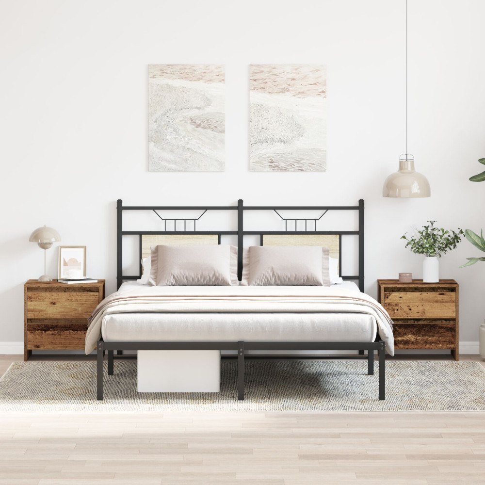 vidaXL Sängbord 2 st Gammalt Trä 45x34x44,5 cm Konstruerat Trä