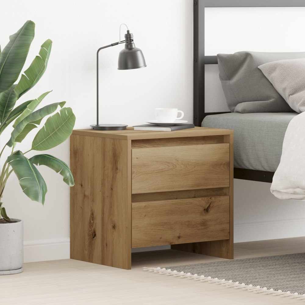 vidaXL Sängbord artisan ek 45x34x44,5 cm konstruerat trä