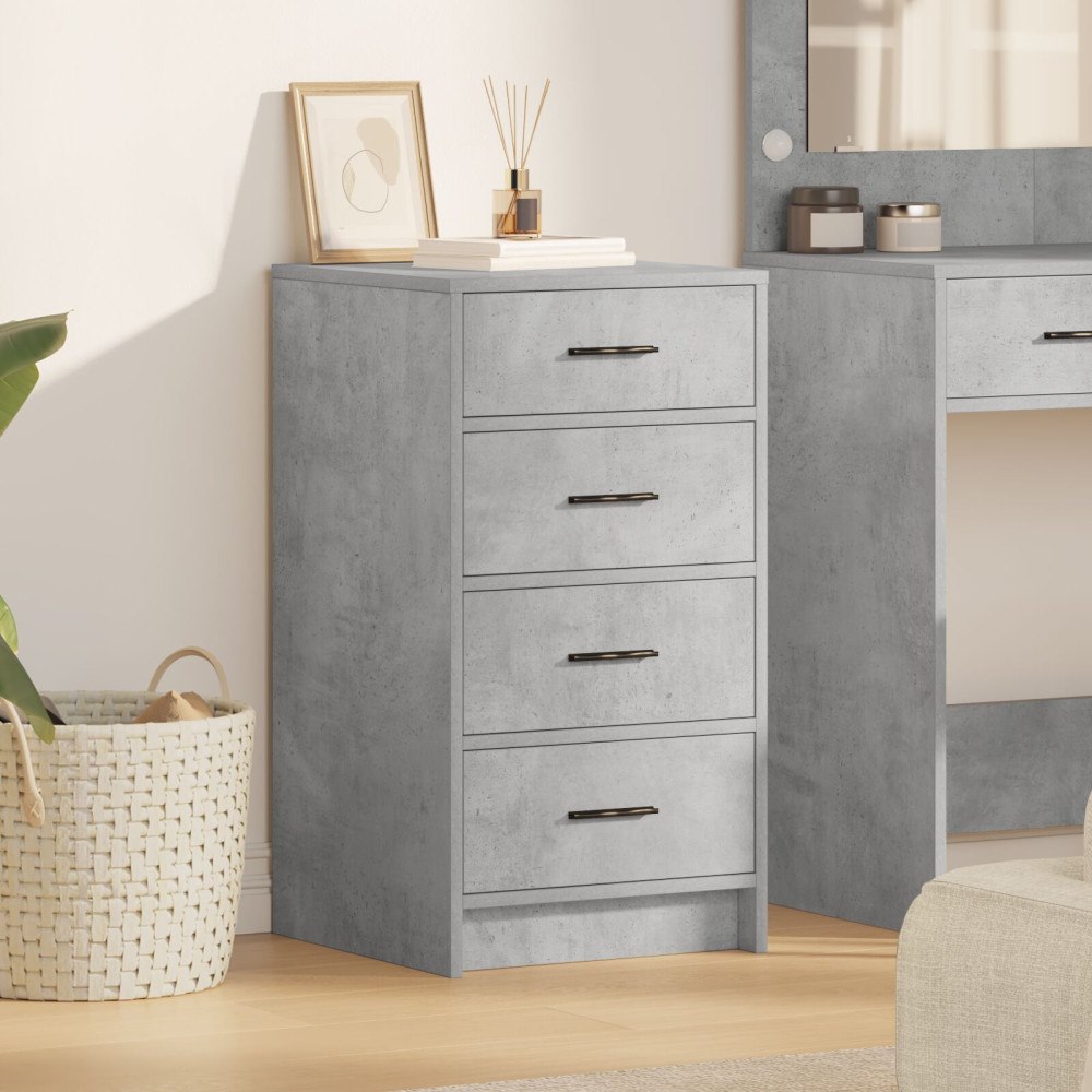 vidaXL Sideboard betonggrå 40x41x75 cm konstruerat trä