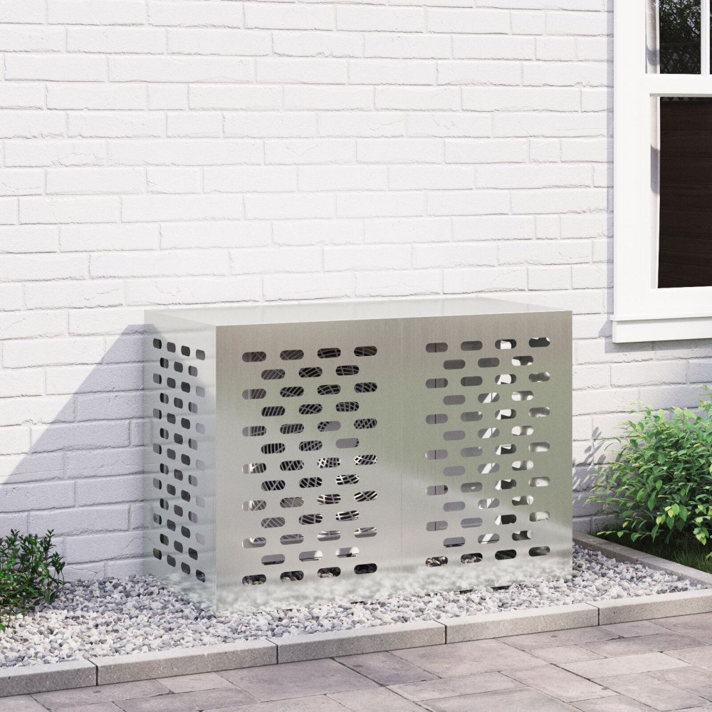 vidaXL Luftkonditioneringsskydd 100x50x70 cm galvaniserat stål