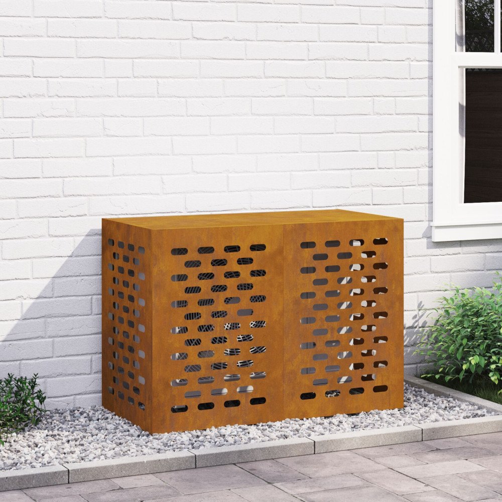vidaXL Luftkonditioneringsskydd 100x50x70 cm väderbeständigt stål