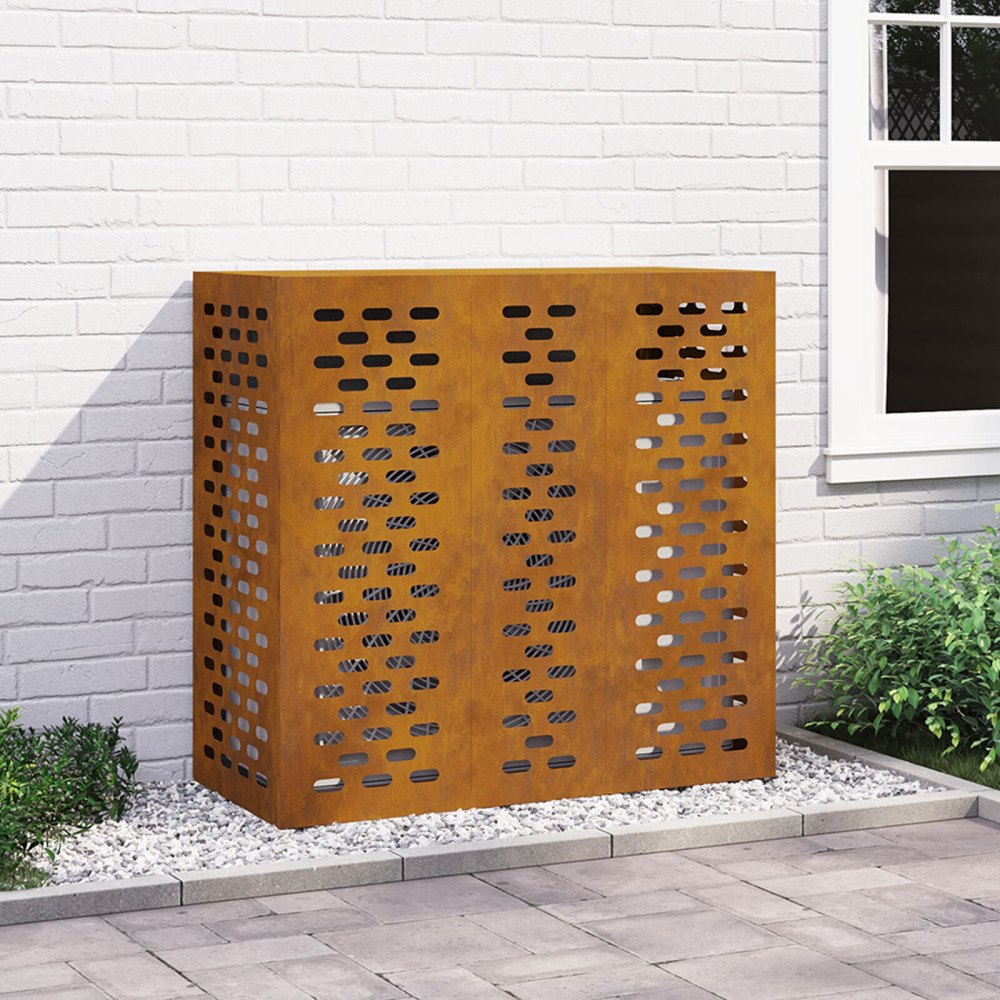 vidaXL Luftkonditioneringsskydd 110x50x105 cm Väderbeständigt Stål