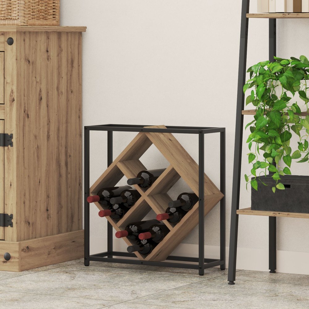 vidaXL Vinställ Artisan Ek 51x18x52,5 cm Konstruerat trä
