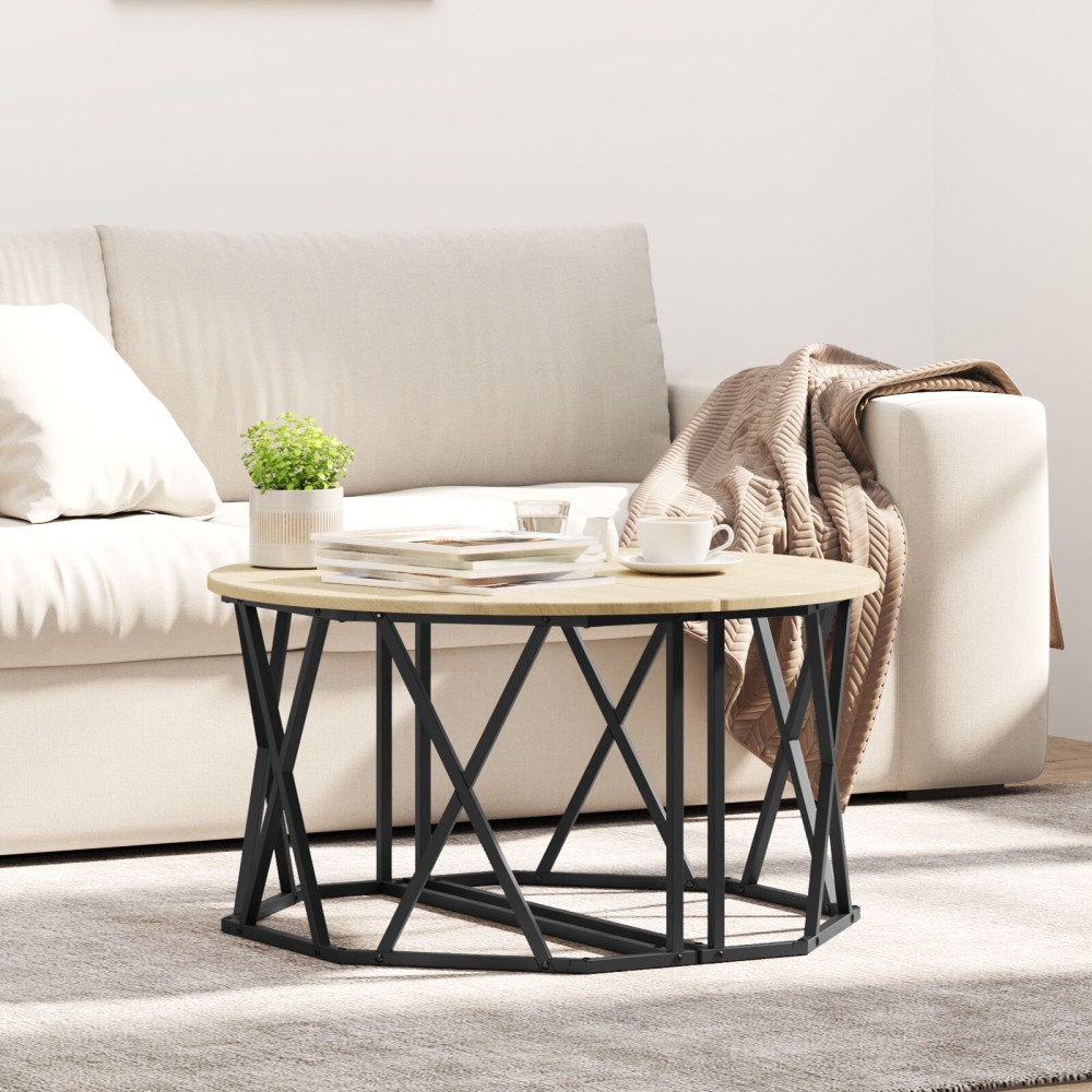 vidaXL Kaffebord Sonoma Ek 80x80x42 cm Konstruerat Trä