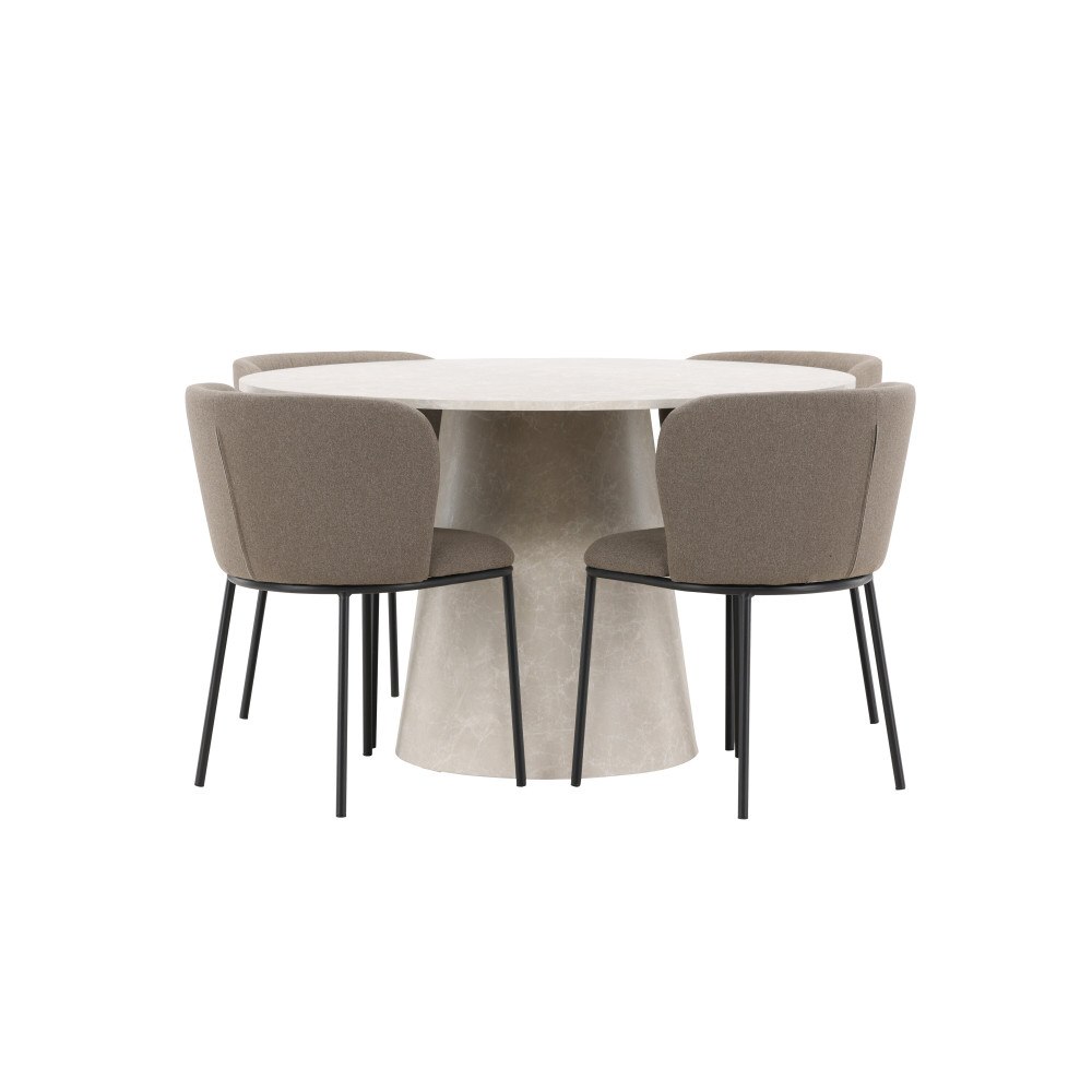 Venture Home Matbord Lanzo med Edina Stol