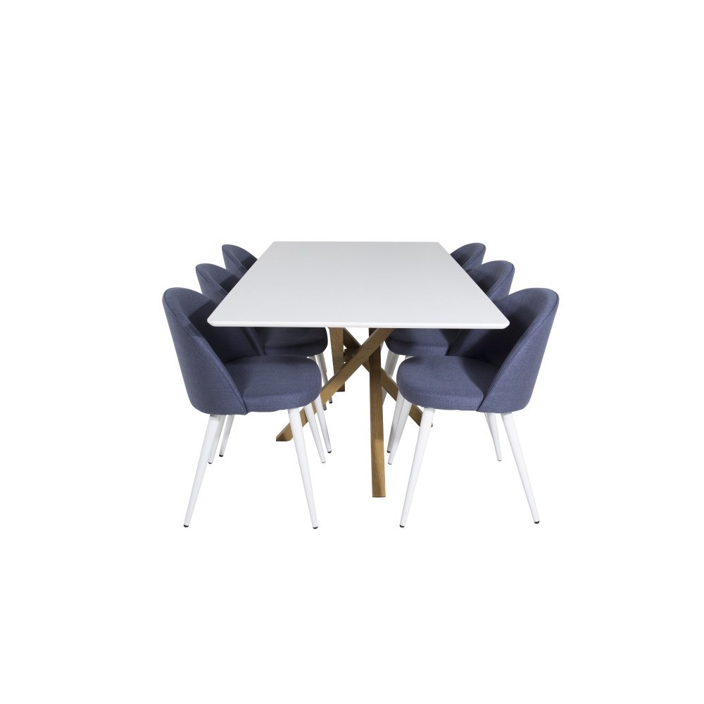 Venture Home Piazza Matbord med Velvet Stolarna