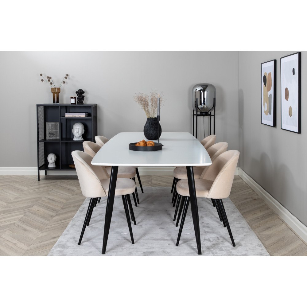 Venture Home Matgrupp Polar med stolarna Velvet