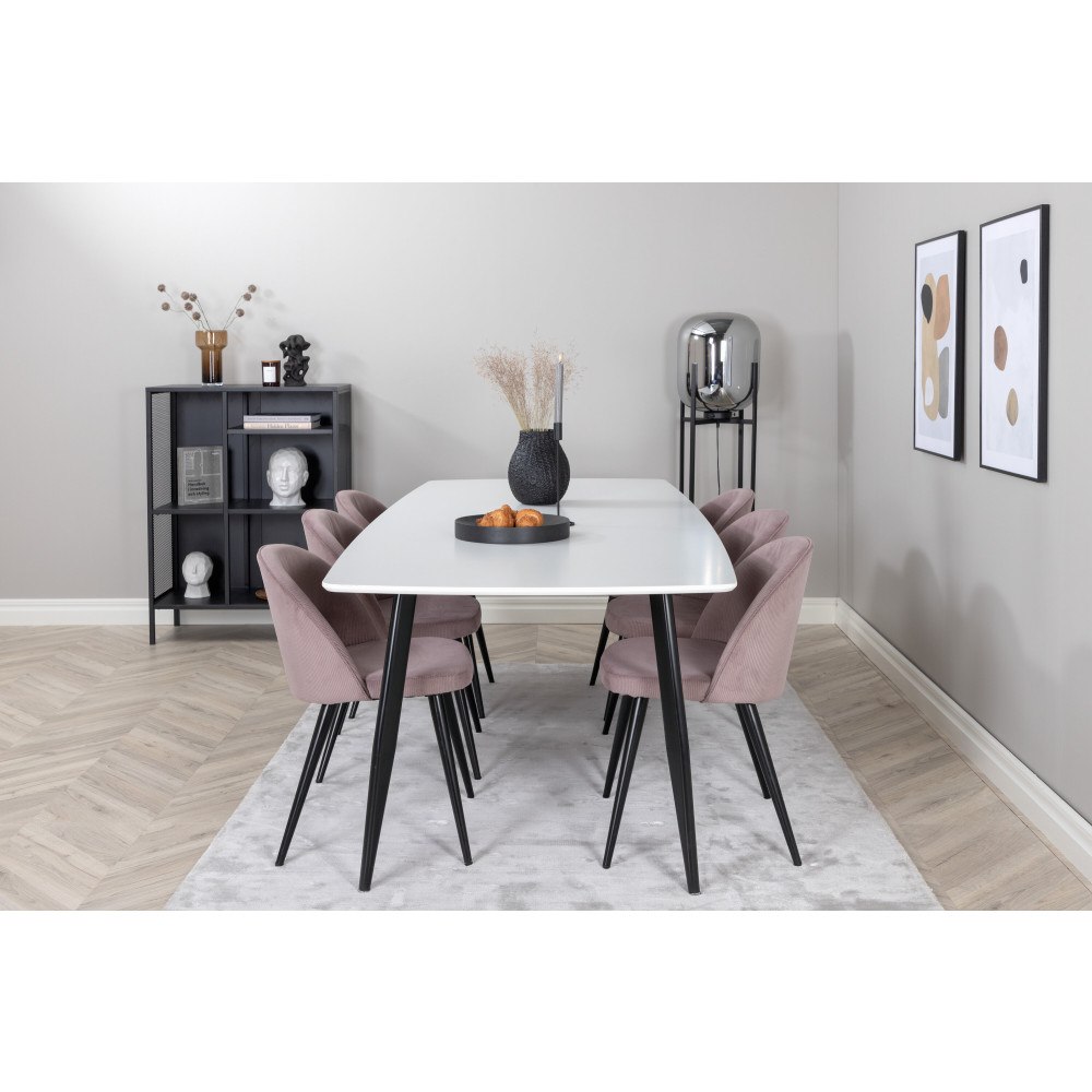 Venture Home Matgrupp Polar med stolarna Velvet