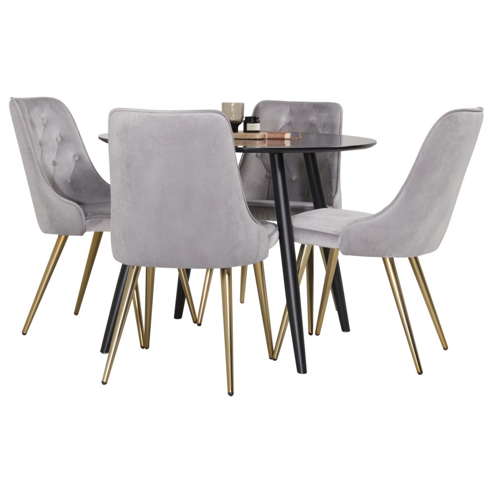 Venture Home Matgrupp Plaza med stolarna Velvet Deluxe