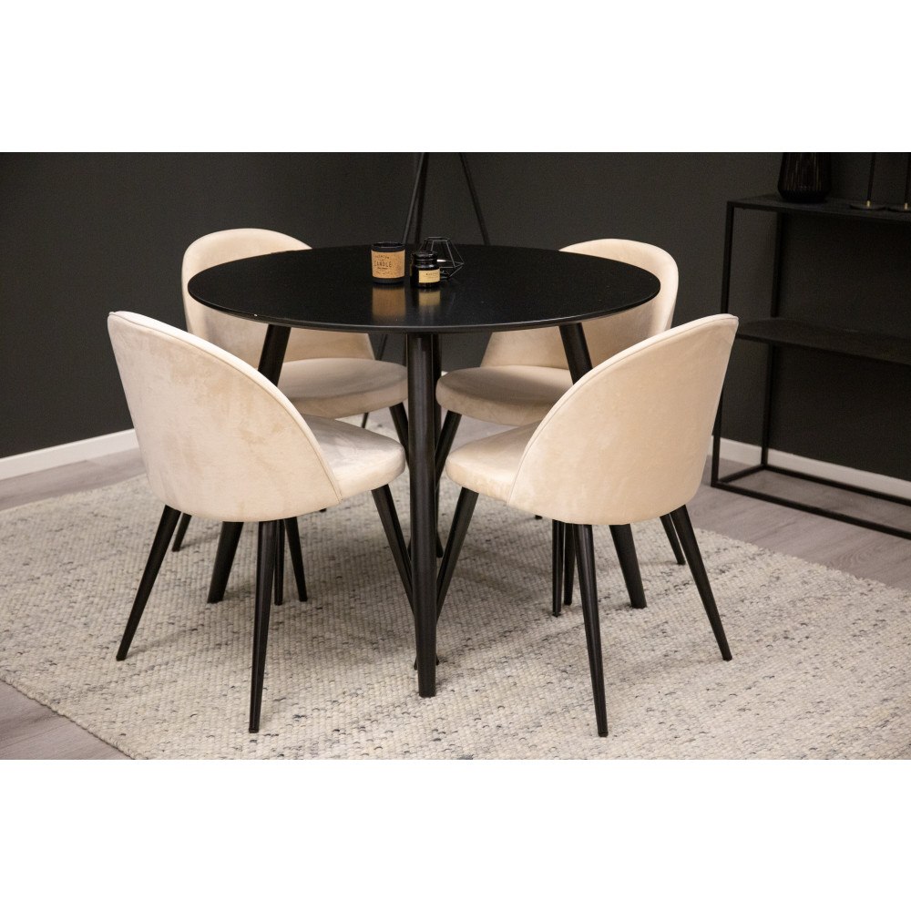 Venture Home Matgrupp Plaza med stolarna Velvet