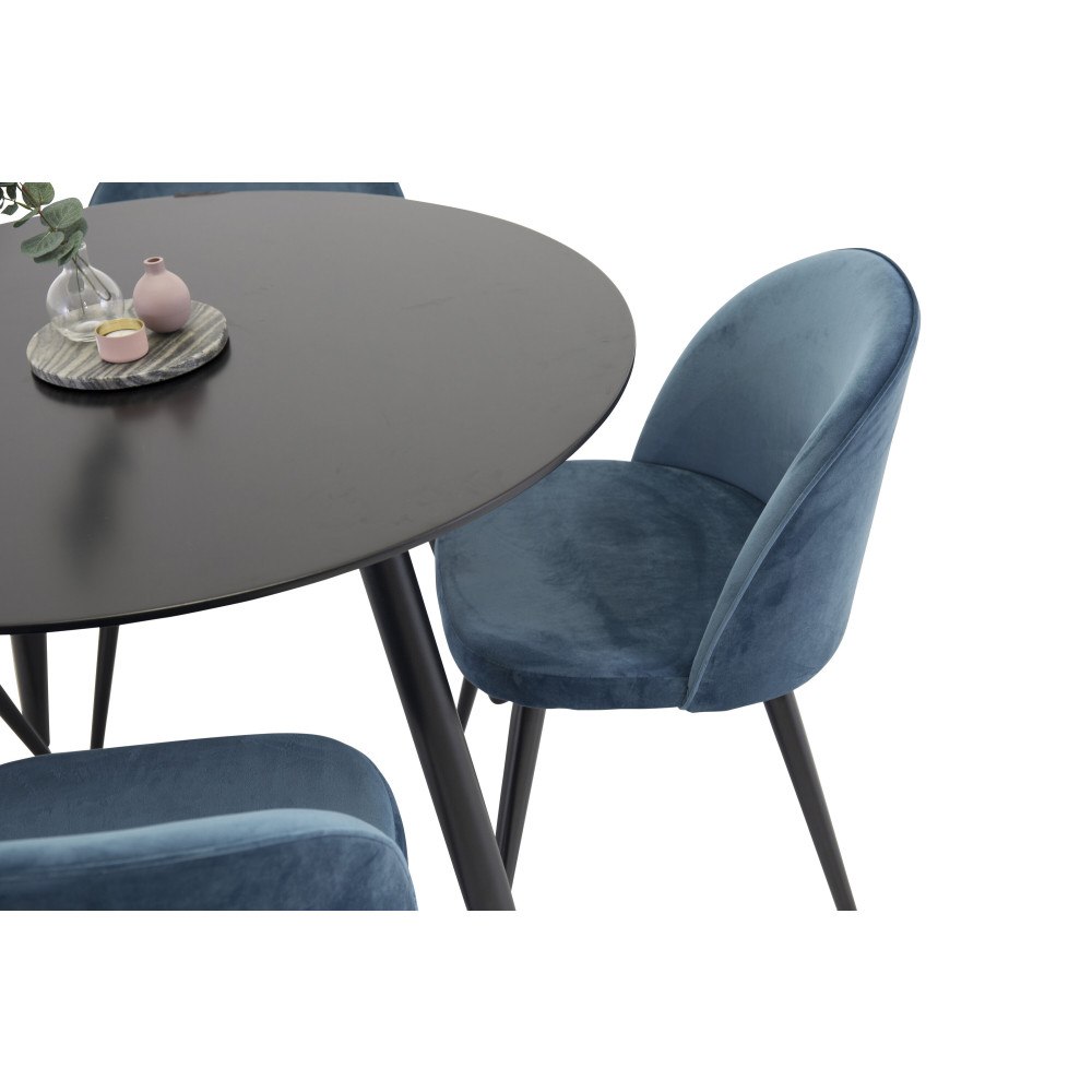 Venture Home Plaza Matbord med Velvet Stolarna