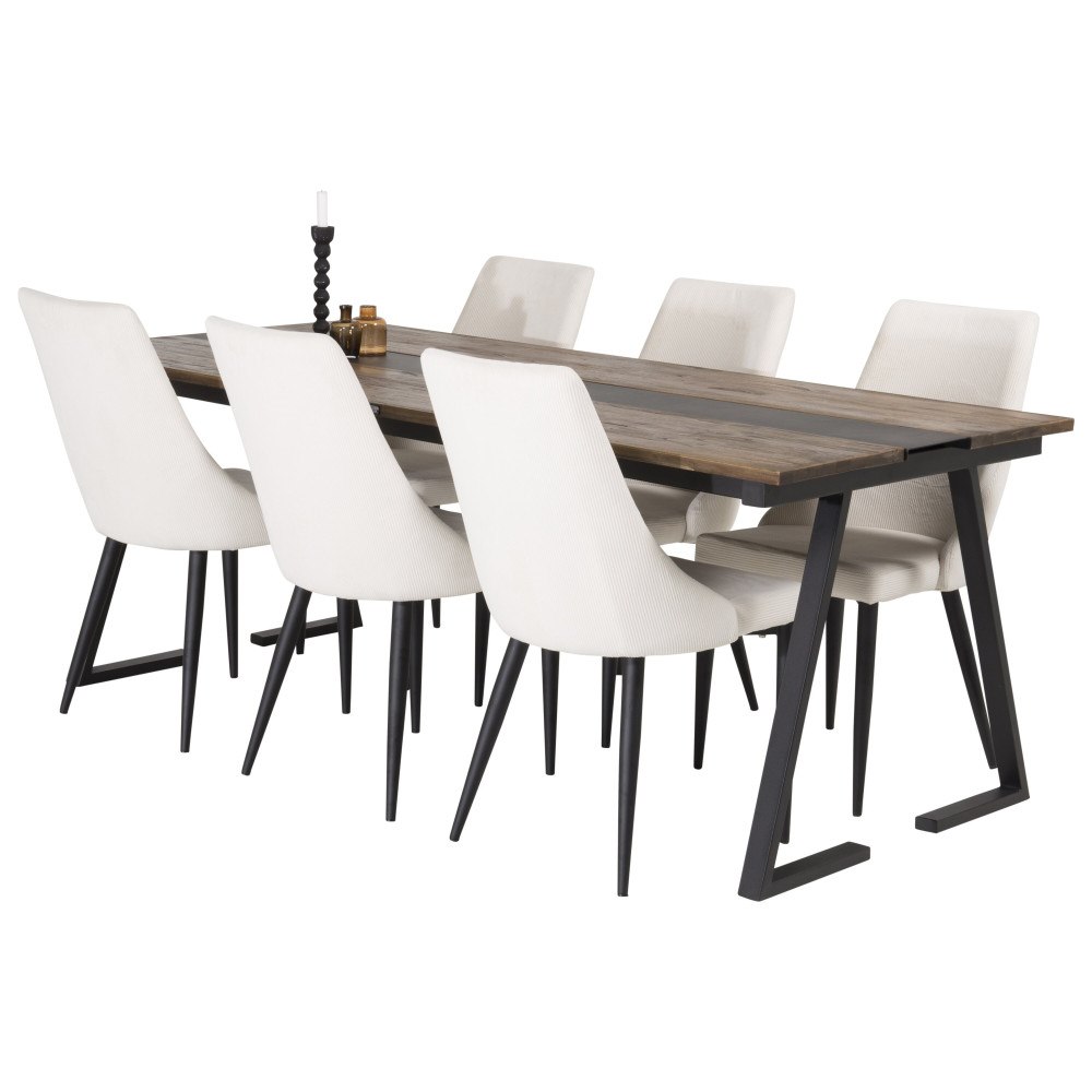 Venture Home Matgrupp Jakarta med stolarna Leone