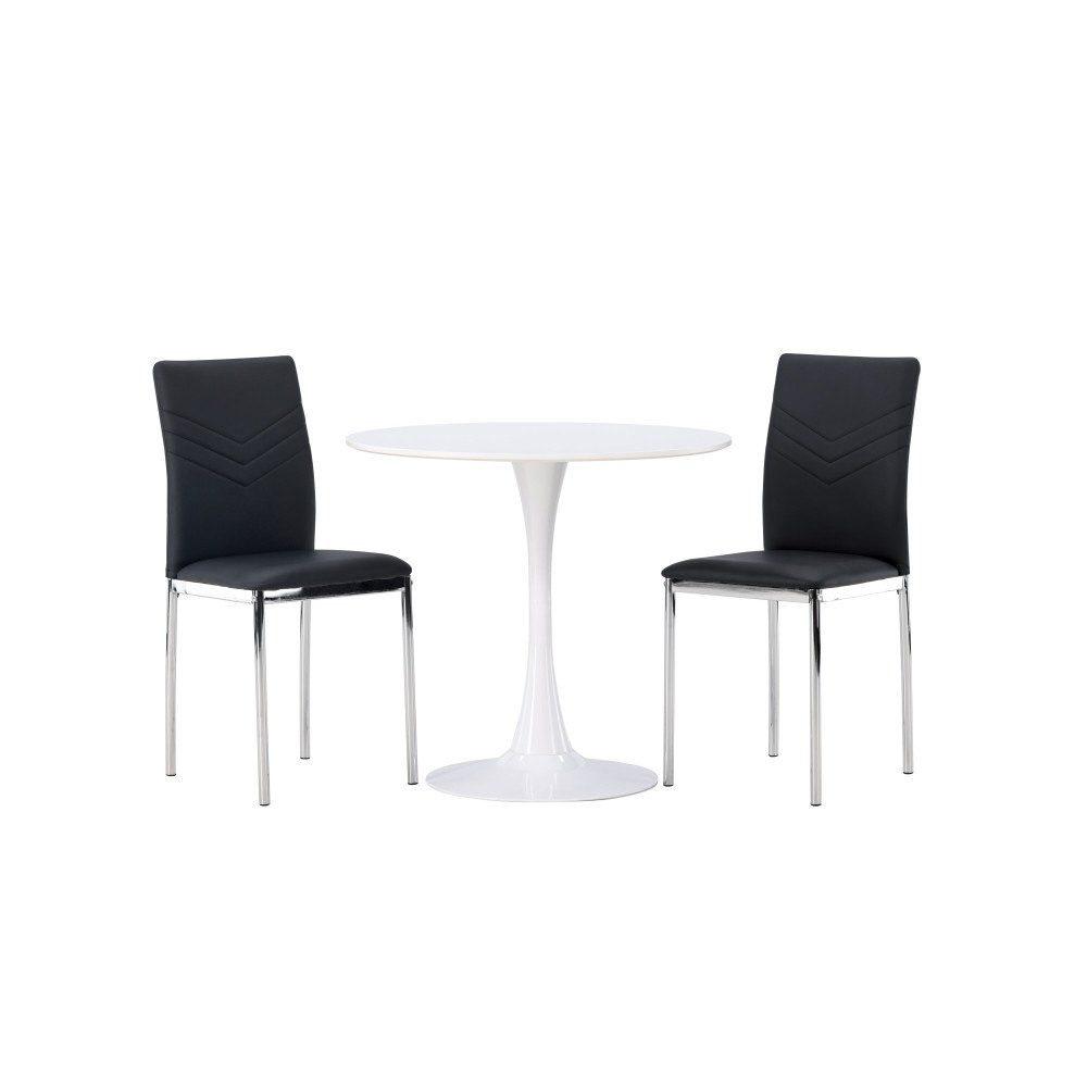 Venture Home Matgrupp Hamden med 2 stycken matstolar Lily