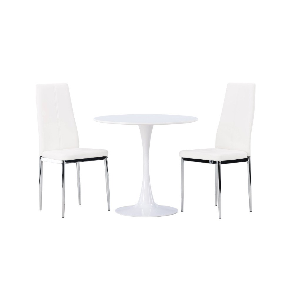Venture Home Matgrupp Hamden med 2 stycken matstolar Pastill