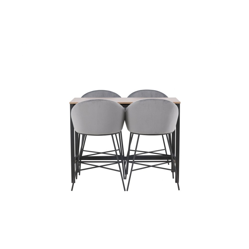 Venture Home Barset Camden med 4st barstolar Velvet