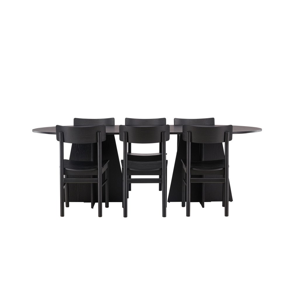 Venture Home Matbordet Bootcut Oval med stolarna Montros