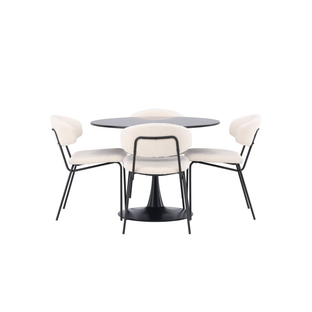 Venture Home Matgrupp Glade med 4st matstolar Chico
