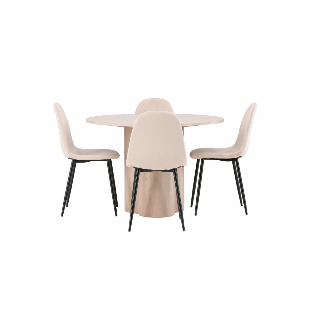 Venture Home Matgrupp Olivia med 4st matstolar Polar