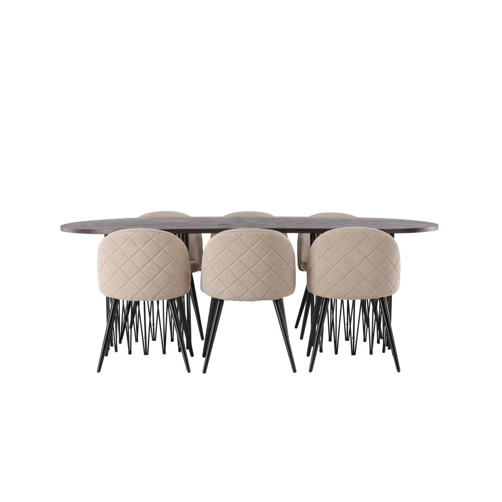 Venture Home Matgrupp Stone med stolarna Velvet