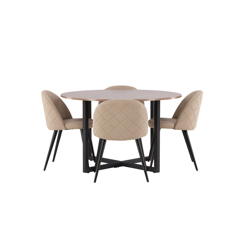 Venture Home Matgrupp Durango med 4st matstolar Velvet