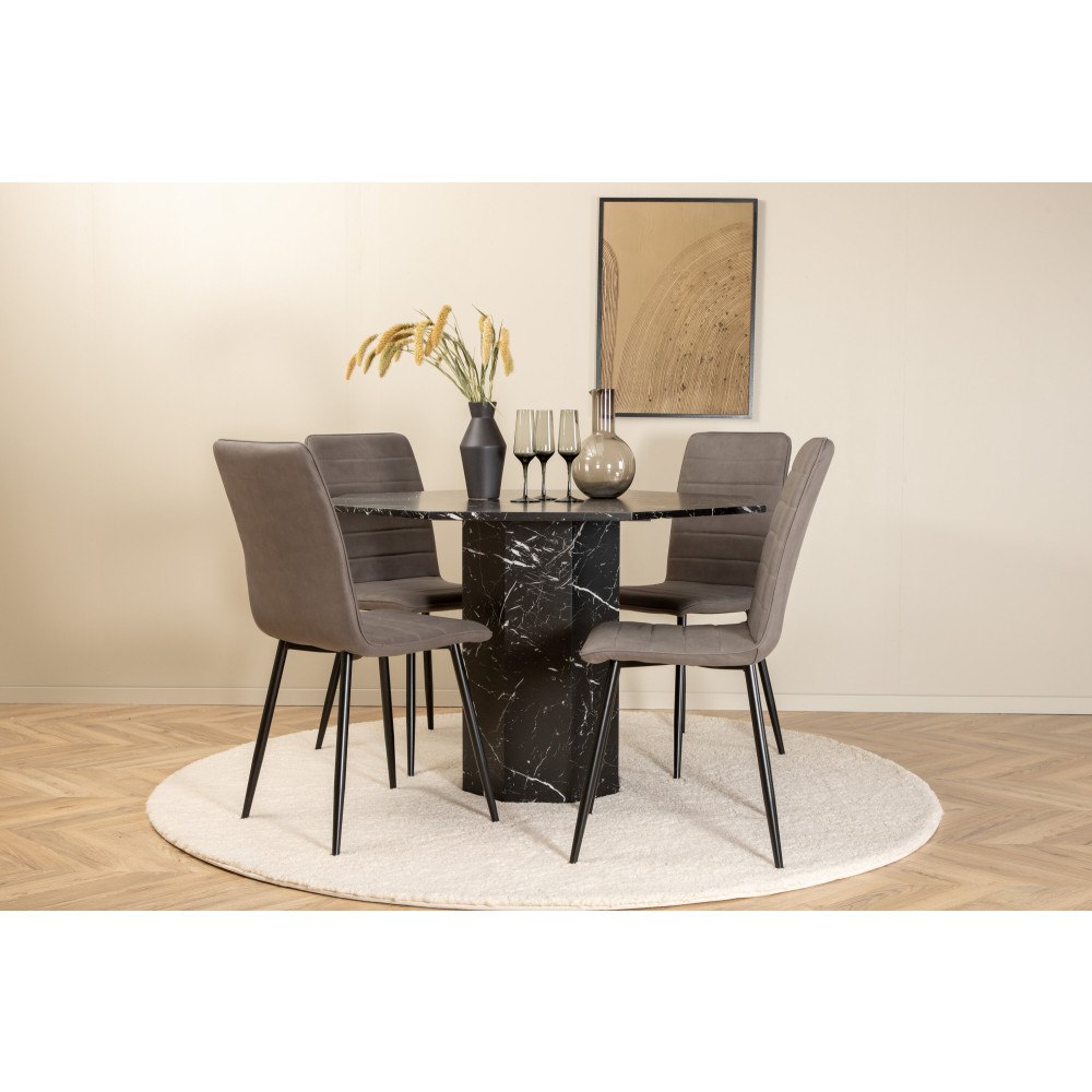 Venture Home Marbs Rund Matgrupp