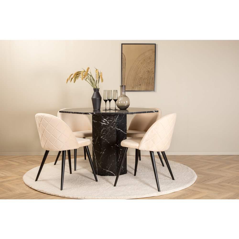 Venture Home Matgrupp Marbs med stolarna Velvet