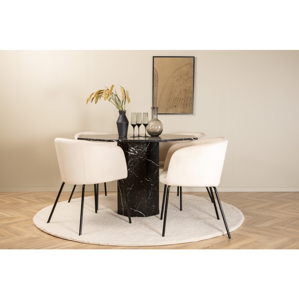 Venture Home Marbs Rund Matgrupp