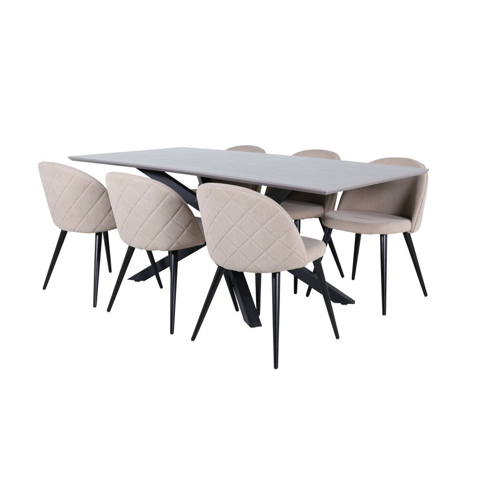 Venture Home Matgrupp Piazza med stolarna Velvet