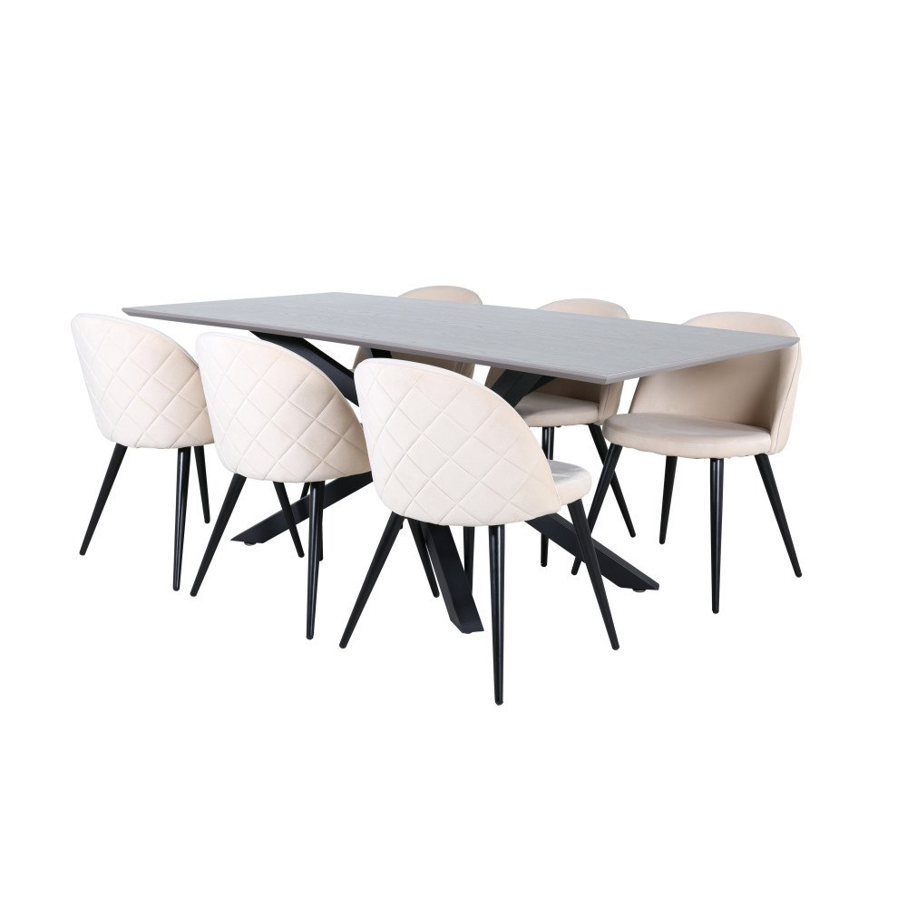 Venture Home Matgrupp Piazza med stolarna Velvet