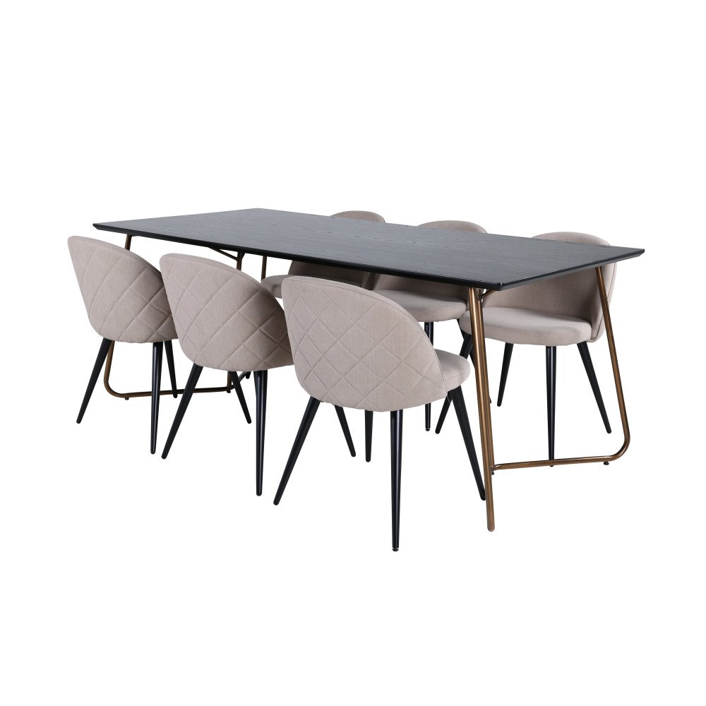 Venture Home Matgrupp Petra med stolarna Velvet