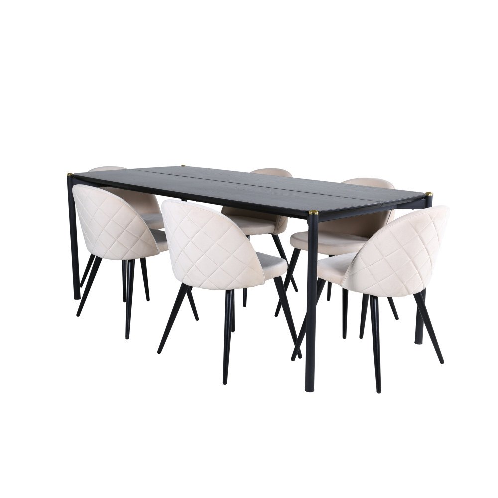 Venture Home Matgrupp Pelle med stolarna Velvet