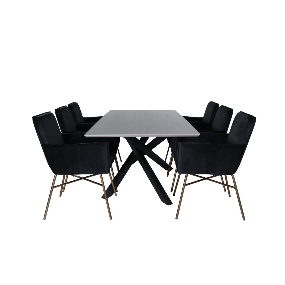 Venture Home Matgrupp Piazza med stolarna Petra