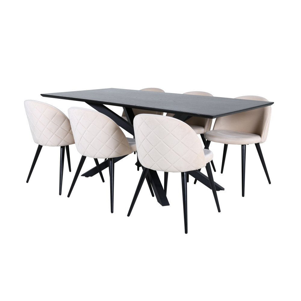 Venture Home Matgrupp Piazza med stolarna Velvet